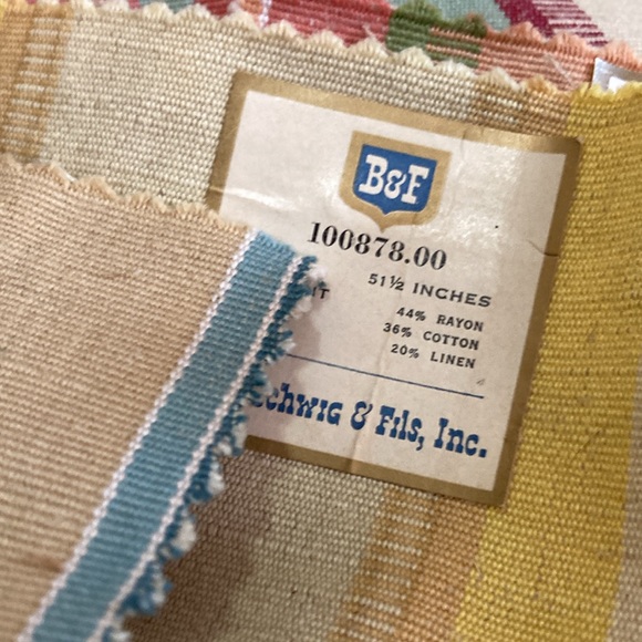 26 square striped brunschwig & fils fabric sample - Picture 6 of 9